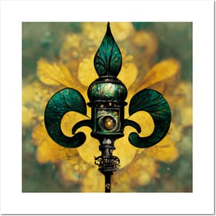 Green Fleur De Lis Posters and Art